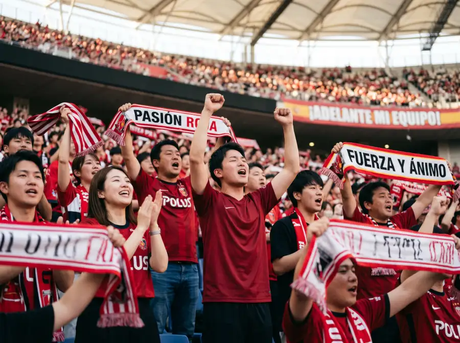Aficionados japoneses en un estadio de J1 League durante la temporada récord 2025