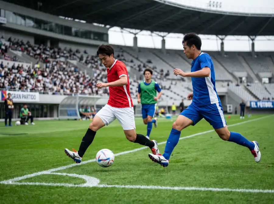 Equipos japoneses en disputa durante un partido de la pirámide profesional J1, J2 y J3